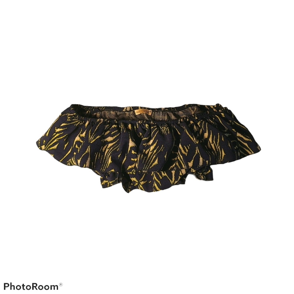 Zara, S, Navy Blue, Tropical Crop Top
